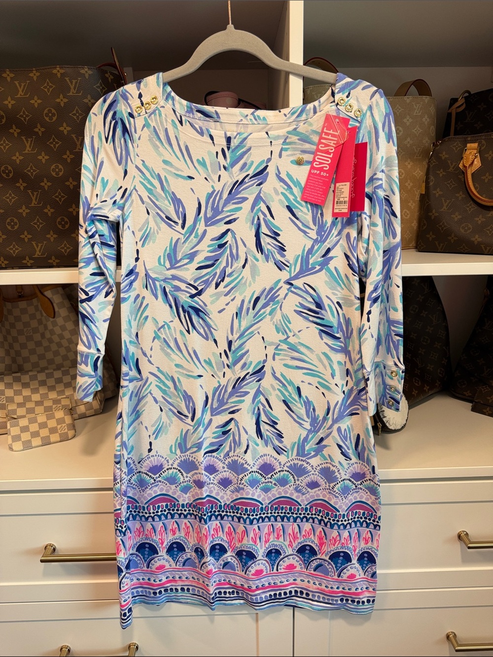 ✨ NWT Lilly Pulitzer Sophie UPF 50+ Shift Dress Flock Together S ✨
